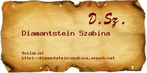 Diamantstein Szabina névjegykártya